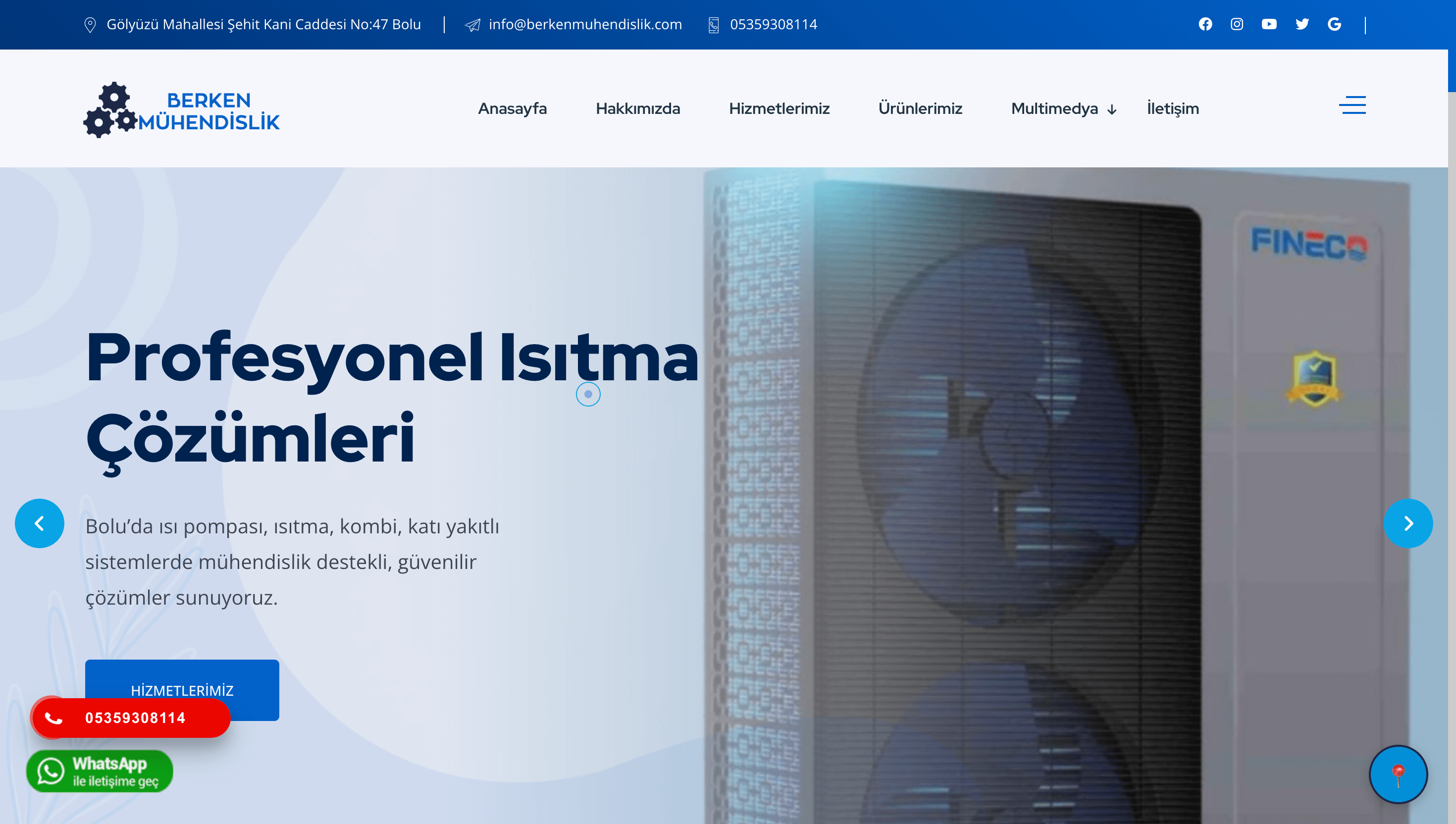 Berken Mühendislik Websitesi